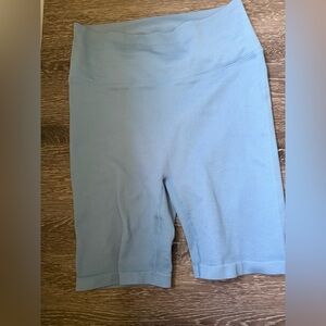 J. Crew Sky Blue Ribbed Active Biker Shorts Size M